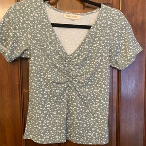 Green floral small shirt